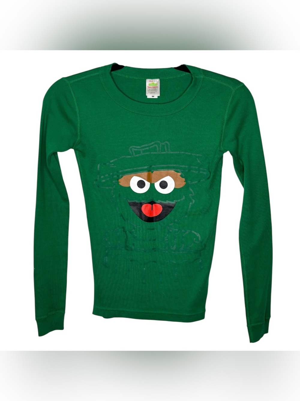 Hanna Andersson Pajama Top Sesame Street Green Oscar the Grouch 150 cm/12 US